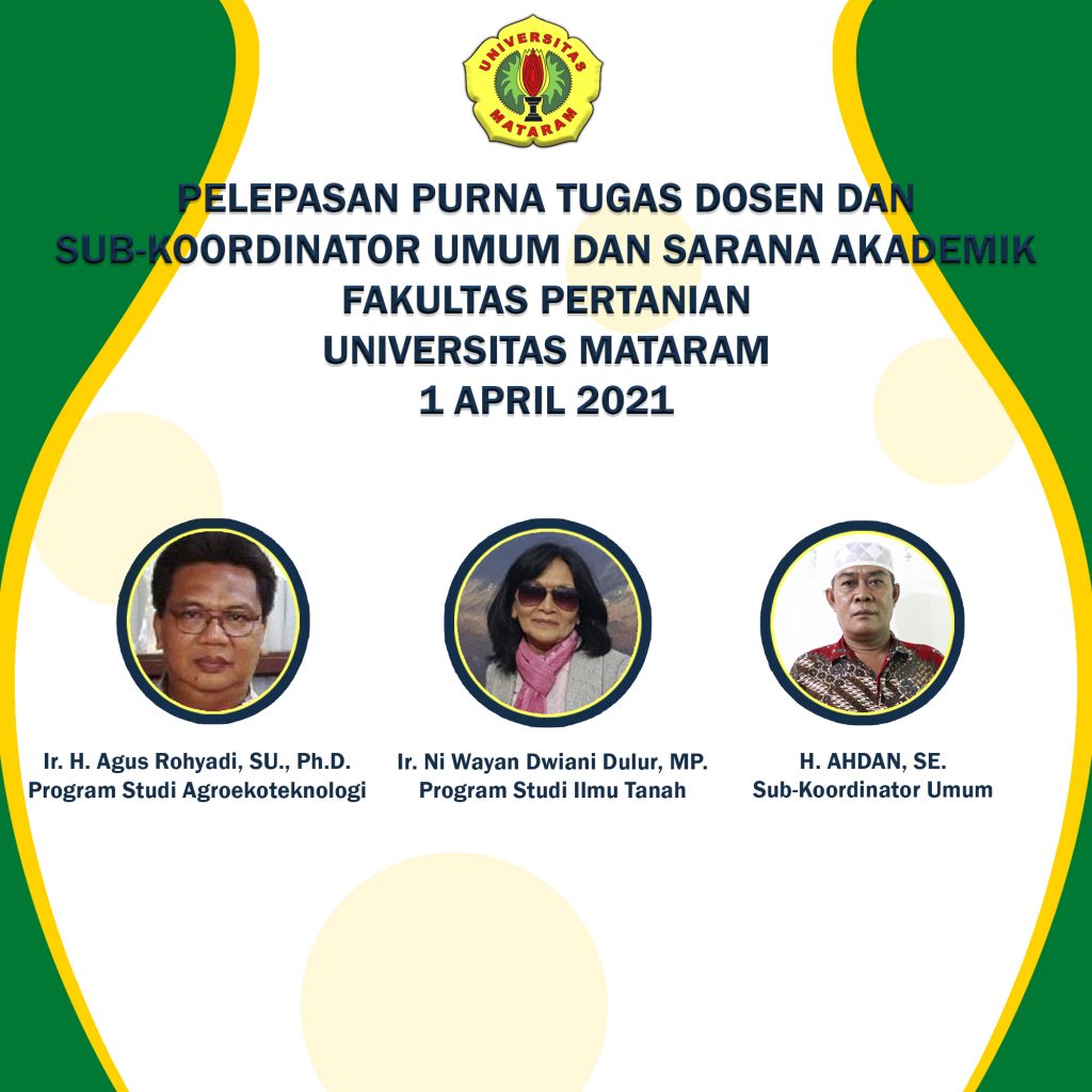 PELEPASAN PURNA TUGAS TENAGA PENDIDIK DAN TENAGA KEPENDIDIKAN FAKULTAS PERTANIAN