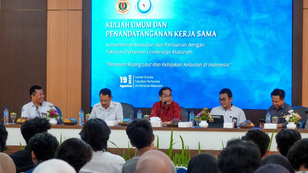 Sinergi Akademisi dan Pemerintah: Fakultas Pertanian Unram Gelar Kuliah Umum dan Kerja Sama Penataan Ruang Laut